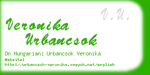 veronika urbancsok business card